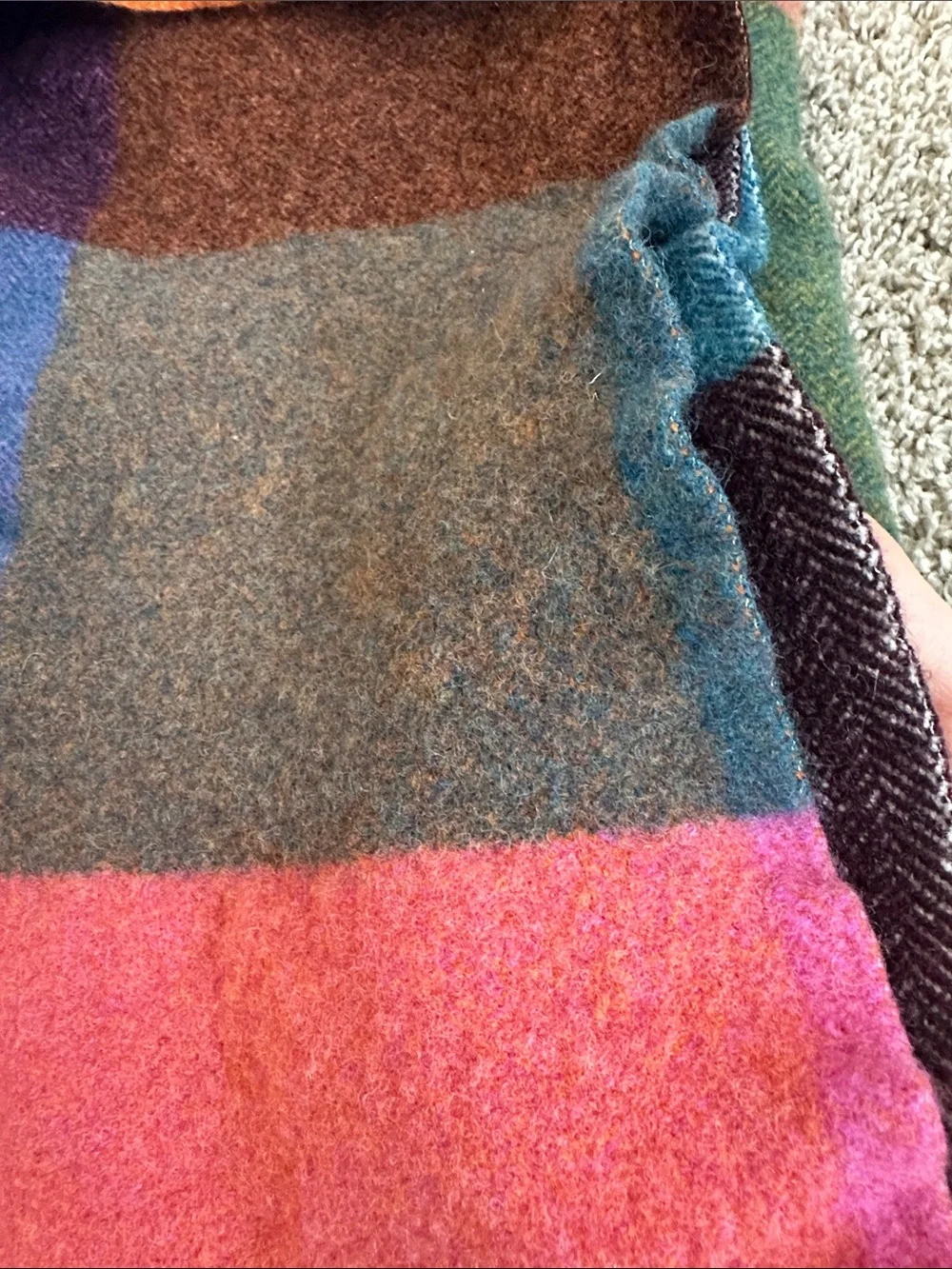 Avoca The Mill Ireland Throw Blanket 100% Lambswool warm fringe medium